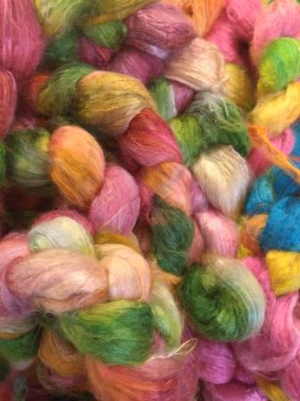 EVFAC's Own Hand Dyed Silk Roving
